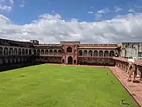 Mughal-style courtyard garden at Agra Fort.