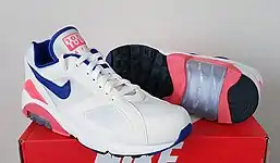 Air Max 180 in the original 1991 "Ultramarine" colorway.  Visible air unit in the sole