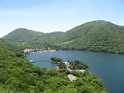 Lake Ōno and Mount Jizo in summer