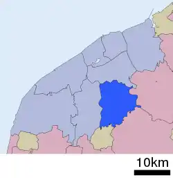 Location of Akiha-ku in Niigata City