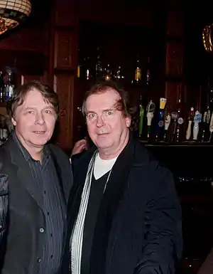 Greenwood (left) with Ian McDonald in 2009