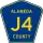 County Road J4 marker