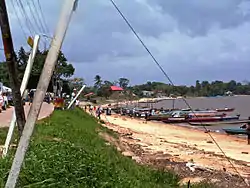 Boats on the beach in Albina