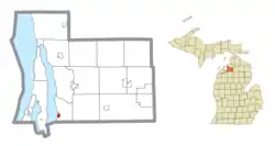 Location within Antrim County