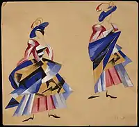 Alexandra Exter, Costume design for Romeo and Juliette, 1921