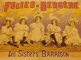 Poster Les Sisters Barrison at the Folies Bergère, c. 1895