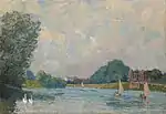 Alfred Sisley, Thames at Hampton Court, c. 1874