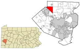 Location in Allegheny County and the U.S. state of Pennsylvania.