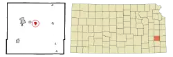 Location within Allen County and Kansas