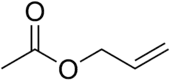 Skeletal formula of allyl acetate