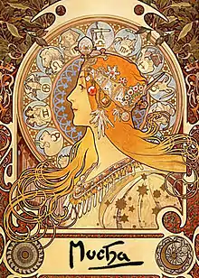 Zodiac Calendar by Alphonse Mucha (1896)