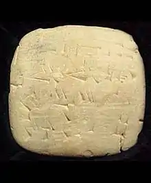 Image 15The Alulu beer receipt records a purchase of "best" beer from a brewer, c. 2050 BC from the Sumerian city of Umma in Mesopotamia (ancient Iraq). (from Brewing)