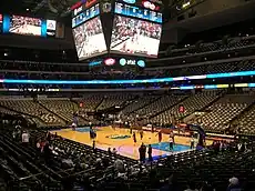 Inside American Airlines Center prior to a Mavericks game.
