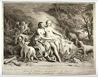 Giove e Callisto, by Jacopo Amigoni, circa 1740-1750, oil on canvas.