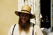 An Amish man with a Shenandoah beard