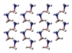 Part of the crystal structure of ammonia borane