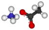 Ball-and-stick model of ammonium acetate