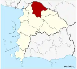 District location in Chonburi province