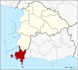 District location in Chonburi province