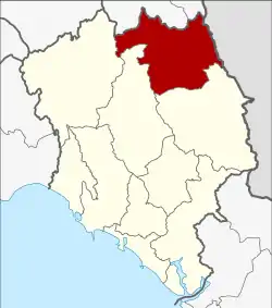 District location in Chanthaburi province