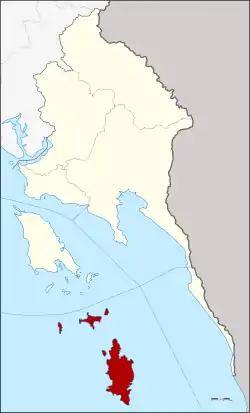 District location in Trat province
