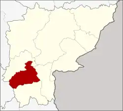 District location in Sa Kaeo province
