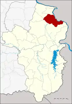 District location in Ubon Ratchathani province