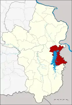 District location in Ubon Ratchathani province