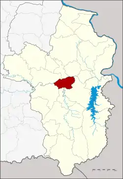 District location in Ubon Ratchathani province