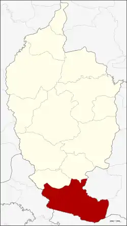 District location in Maha Sarakham province