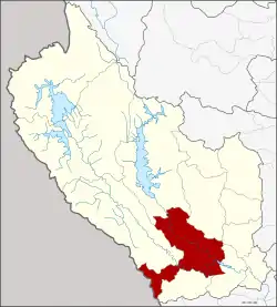 District location in Kanchanaburi province