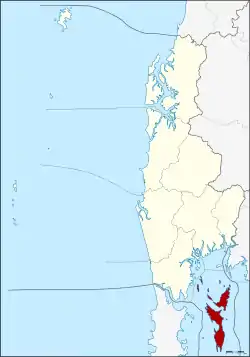 District location in Phuket province