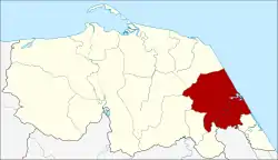 District location in Pattani province