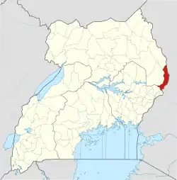 District location in Uganda