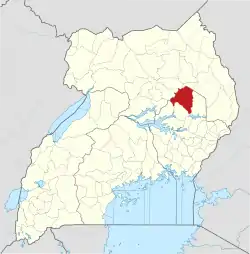 District location in Uganda