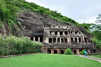 Undavalli Caves, is a monolithic example of Indian rock-cut architecture and one of the finest testimonials to ancient viswakarma sthapathis.