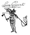 Drawing of a Susquehannock ca. 1675