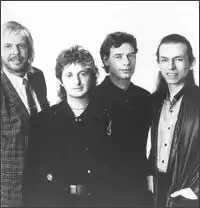 Left to right: Rick Wakeman, Jon Anderson, Bill Bruford, Steve Howe.