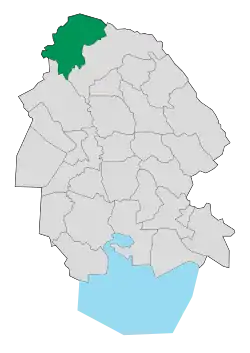 Location of Andimeshk County in&nbsp;Khuzestan&nbsp;province