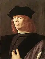 Portrait of a Man, c. 1500 - oil on panel; H.42&nbsp;cm, W. 32&nbsp;cm, Brera Gallery