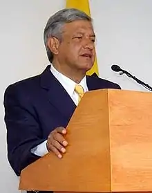Former Head of Government of the Federal District Andrés Manuel López Obrador of Tabasco
