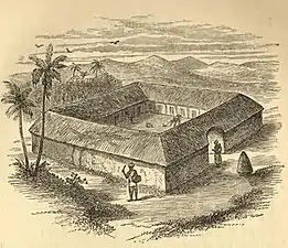 Yoruba architecture depicted in a book by Anna Hinderer in the mid-1800s