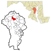 Location of South Gate, Maryland