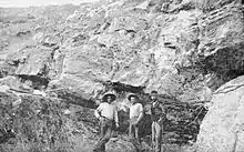 Quarry opening at Cave Creek, 1893