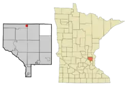 Location of the city of Bethelwithin Anoka County, Minnesota