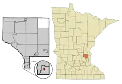 Location of the city of Hilltopwithin Anoka County, Minnesota