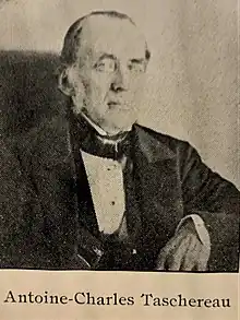 Image of light-skinned man, aged around 65, wearing dark suit and cravat of Victorian period