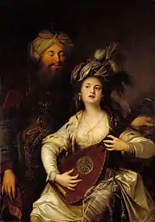 Roxelana and Süleyman the Magnificent by the German baroque painter Anton Hickel, (1780)