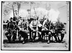 Apostol Petkov (centre) and other Komitadjis c. 1905