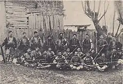 Apostol Petkov (far left) and his band.